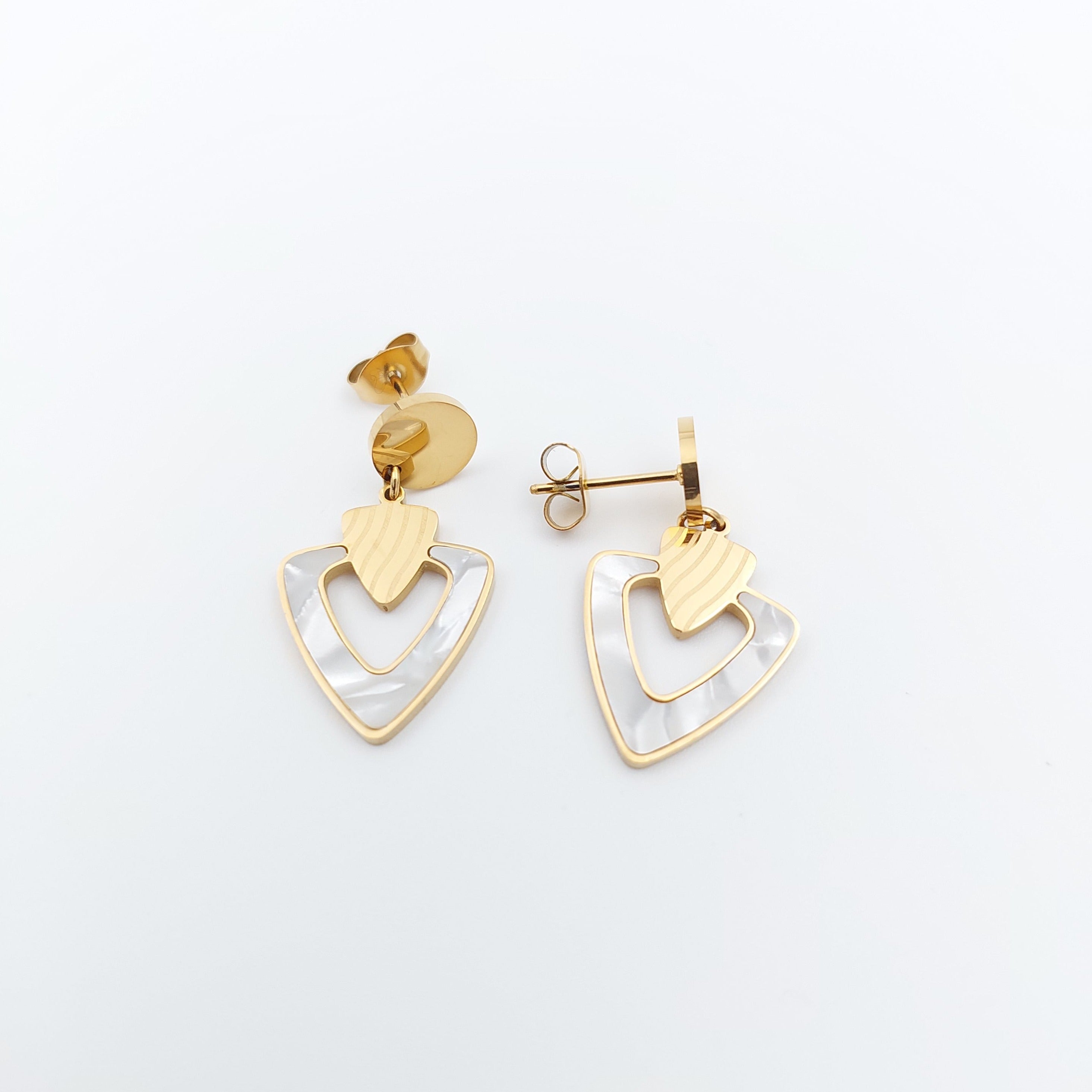 FIORA | Mystic Triangles (White) | Earrings