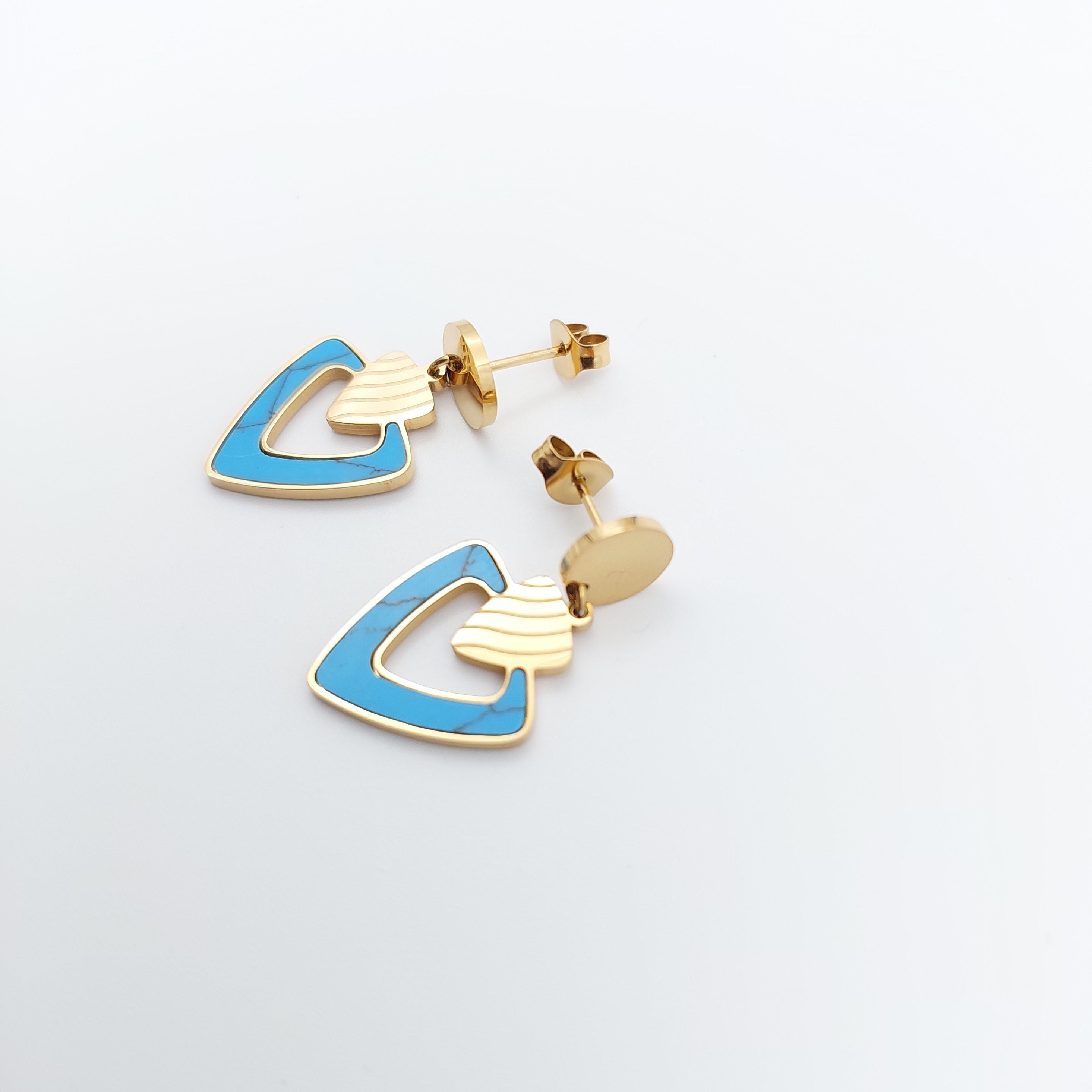 FIORA | Mystic Triangles (Bleu) | Earrings